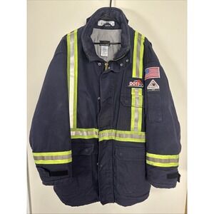 Bulwark JLPCNV HI-VIS Flame Resistant Quilted  Parka Men's Jacket Sz XL -RG